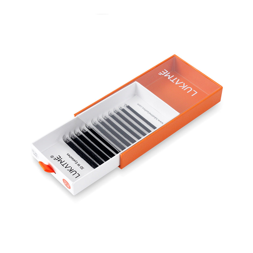 LUKATME 3D W Eyelashes Premade Textured Volume Beginners Eyelash Extension 3D Fans W Shape False Eyelashes