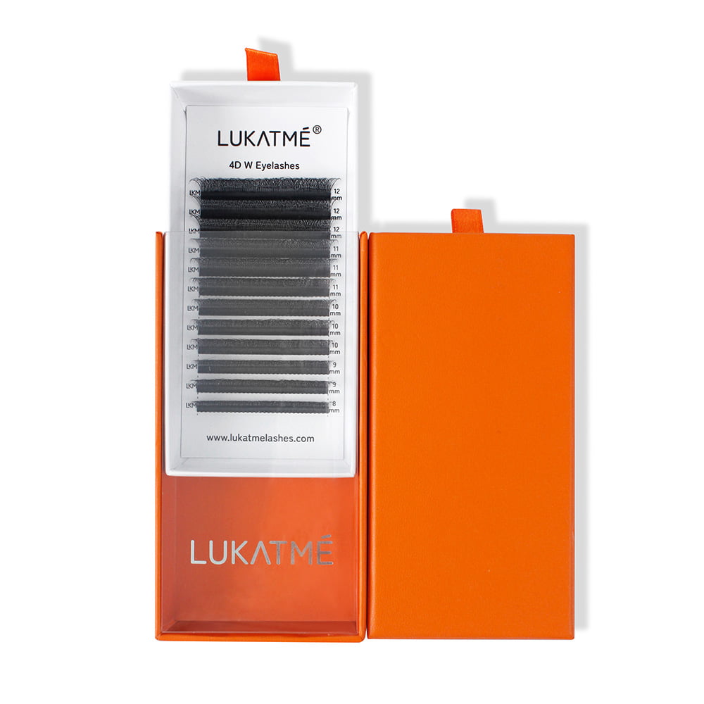 LUKATME Cílios 4D W Cílios Pré-fabricados Texturizados Volume Extensão de Cílios para Iniciantes Leques 4D Cílios Postiços em Formato W