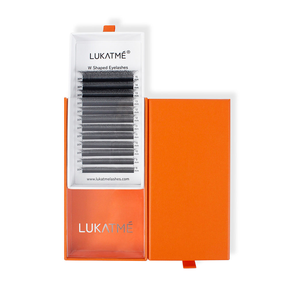 LUKATME 7D W Eyelashes Premade Textured Volume Beginners Eyelash Extension 7D Fans W Shape False Eyelashes