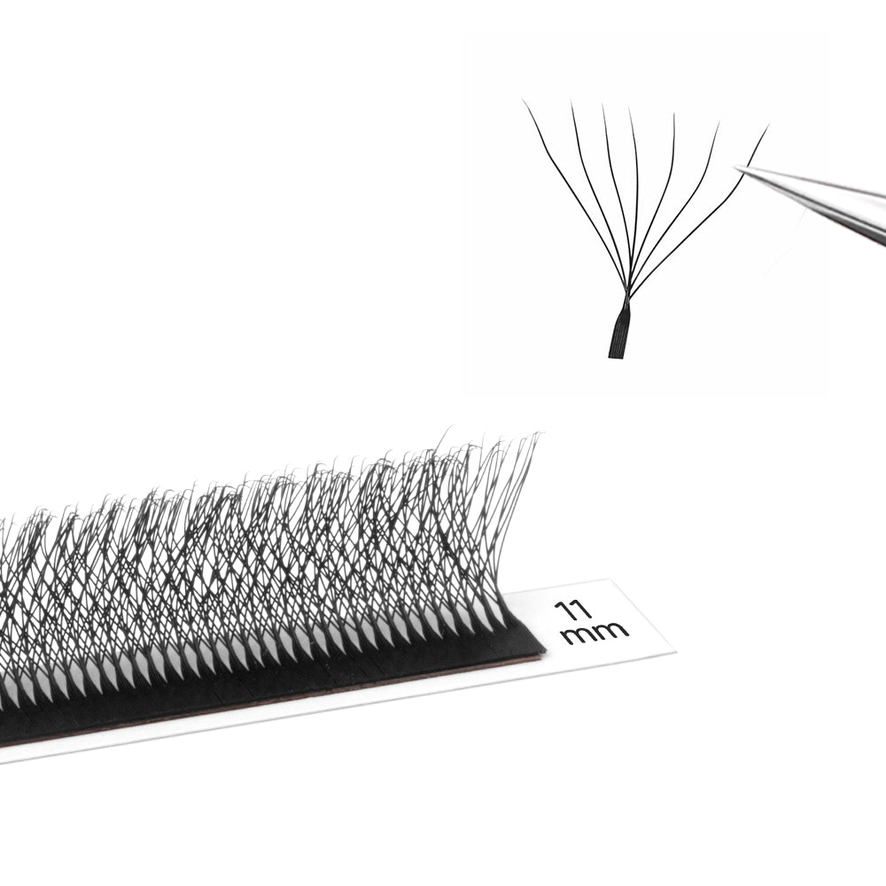 LUKATME 7D W Eyelashes Premade Textured Volume Beginners Eyelash Extension 7D Fans W Shape False Eyelashes