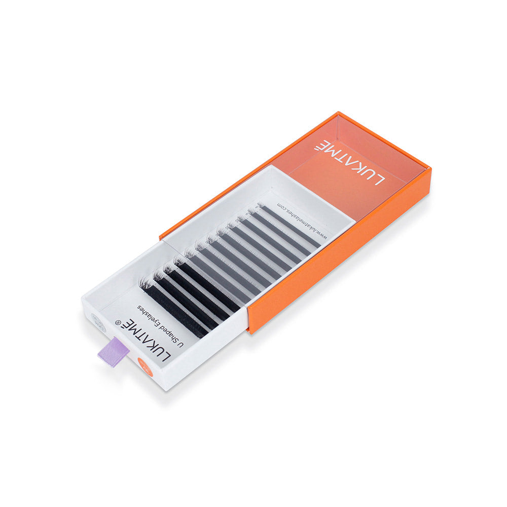 LUKATME U-3D Lash Extensions U Shape 3D False Eyelashes for Makeup Premade 3D Fans U Shaped Lashes
