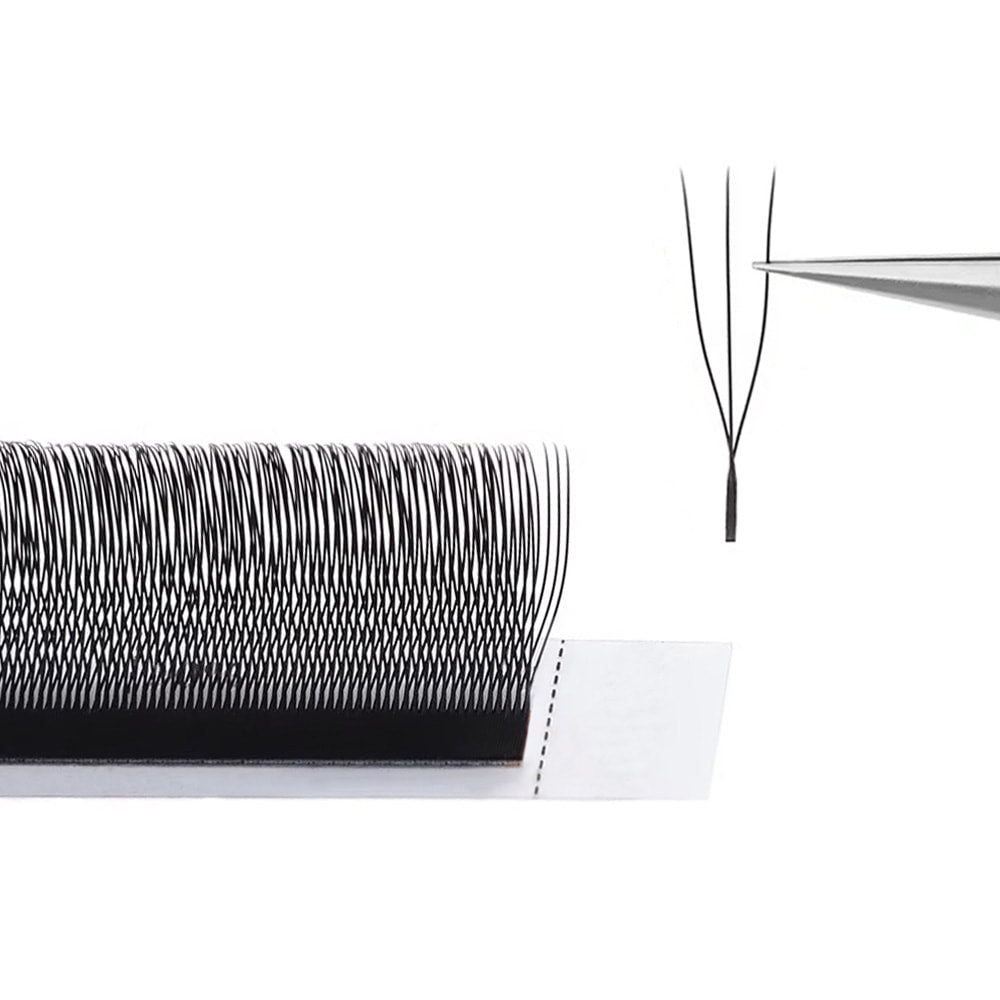 LUKATME U-3D Lash Extensions U Shape 3D False Eyelashes for Makeup Premade 3D Fans U Shaped Lashes