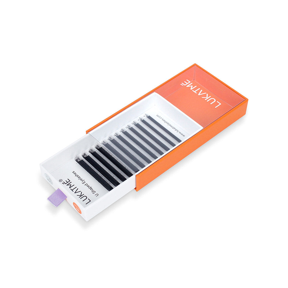 LUKATME U Shape 4D Lashes Ultra Soft Volume 4D Faning Eyelash Extensions Fluttery Faux Mink U-4D Eyelashes