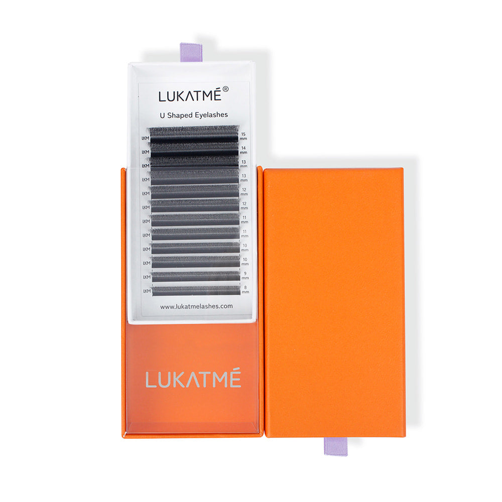 LUKATME U Shape 4D Lashes Ultra Soft Volume 4D Faning Eyelash Extensions Fluttery Faux Mink U-4D Eyelashes