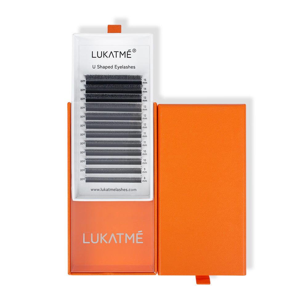 LUKATME U-5D Lash Extensions U Shape 5D False Eyelashes for Makeup Premade 5D Fans U Shaped Lashes