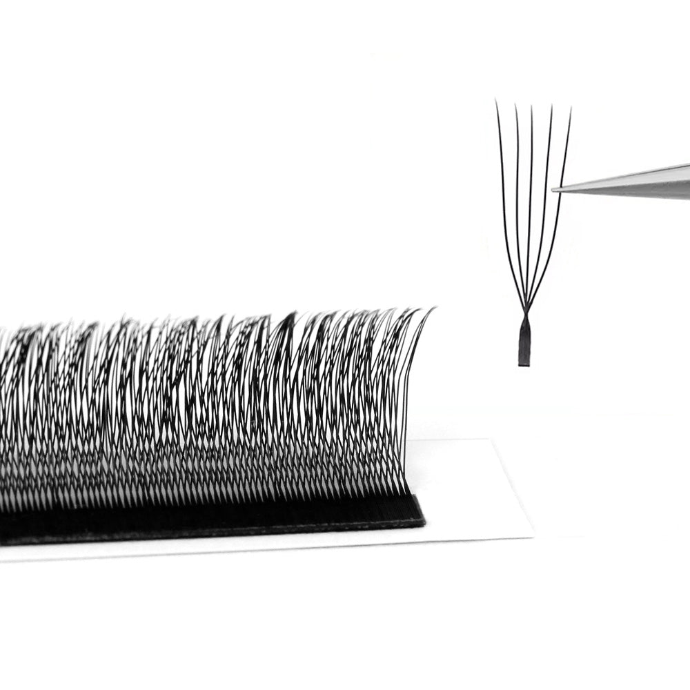 LUKATME U-5D Lash Extensions U Shape 5D False Eyelashes for Makeup Premade 5D Fans U Shaped Lashes