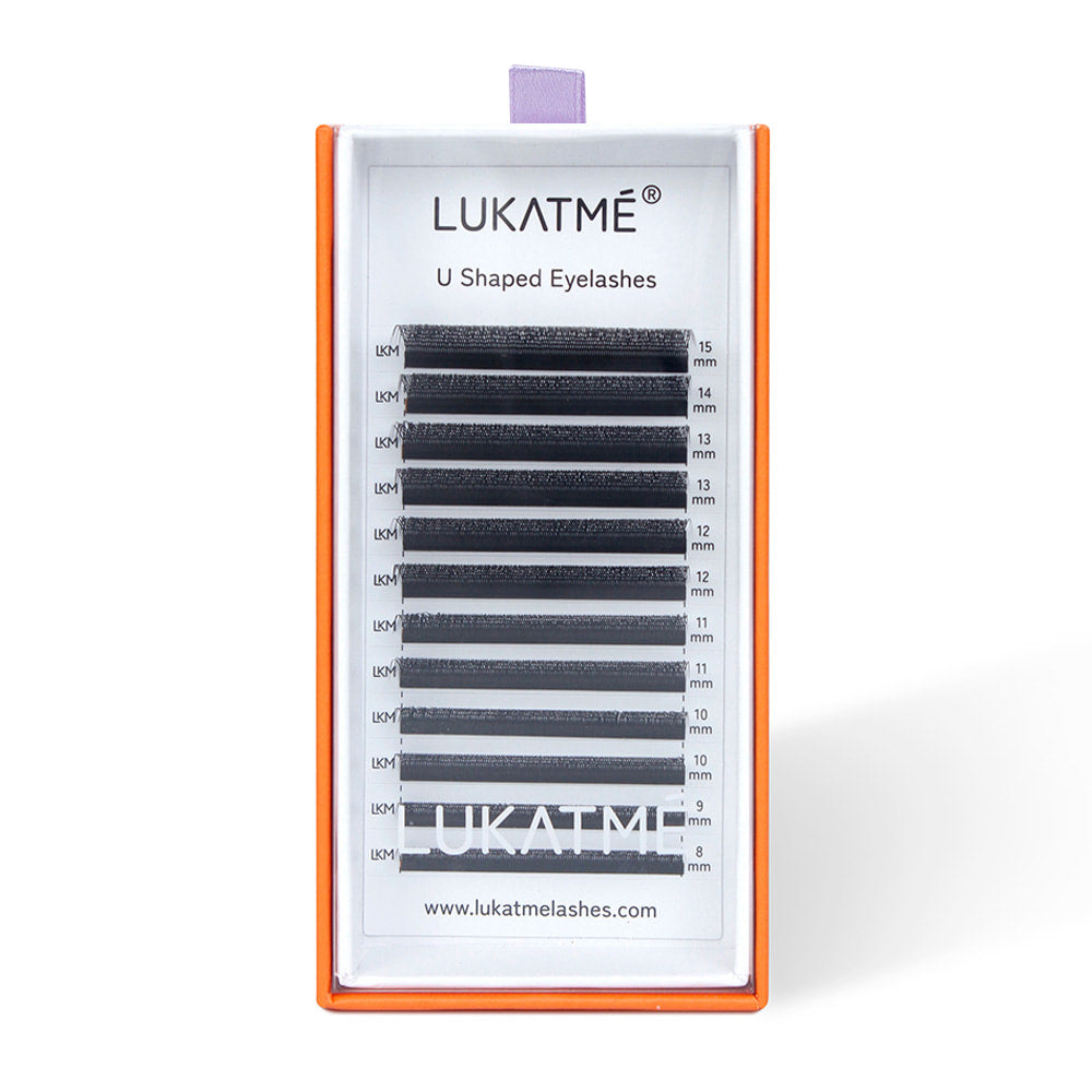 LUKATME U-shaped YY Eyelash Extension Premade Fans Fluffy U Shape Lashes Lightweight Bloom U False Eyelashes