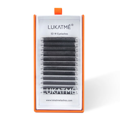 LUKATME 5D W Eyelashes Premade Textured Volume Beginners Eyelash Extension 5D Fans W Shape False Eyelashes