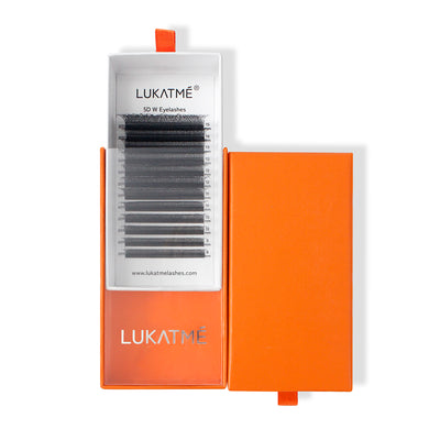 LUKATME 5D W Eyelashes Premade Textured Volume Beginners Eyelash Extension 5D Fans W Shape False Eyelashes