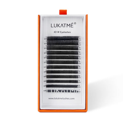 LUKATME 4D W Eyelashes Premade Textured Volume Beginners Eyelash Extension 4D Fans W Shape False Eyelashes
