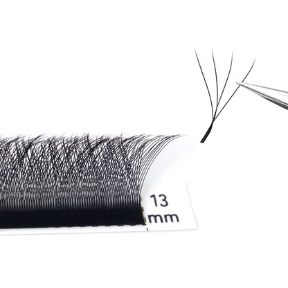 LUKATME 4D W Eyelashes Premade Textured Volume Beginners Eyelash Extension 4D Fans W Shape False Eyelashes