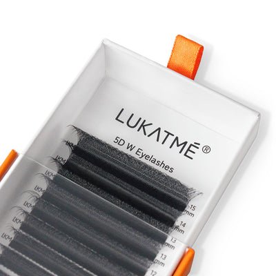 LUKATME 5D W Eyelashes Premade Textured Volume Beginners Eyelash Extension 5D Fans W Shape False Eyelashes