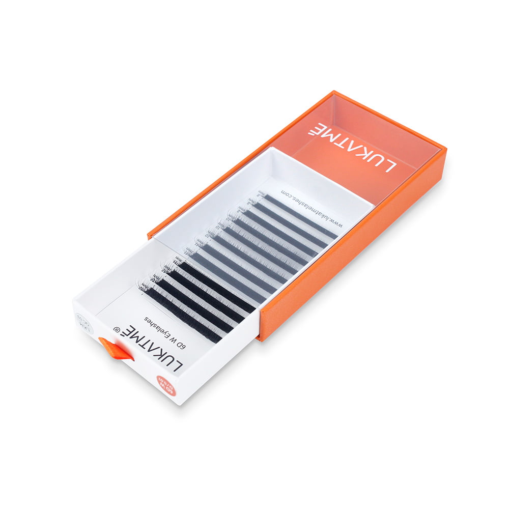 LUKATME 6D W Cílios Volume Texturizado Pré-fabricado para Iniciantes Extensão de Cílios Fãs 6D Cílios Postiços em Formato W