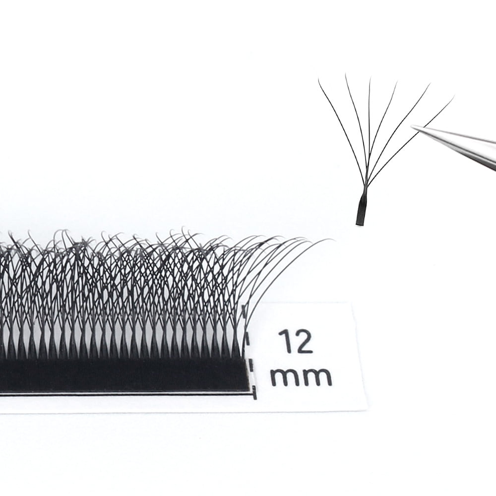LUKATME 6D W Eyelashes Premade Textured Volume Beginners Eyelash Extension 6D Fans W Shape False Eyelashes