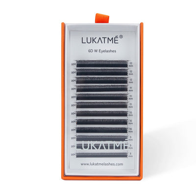 LUKATME 6D W Cílios Volume Texturizado Pré-fabricado para Iniciantes Extensão de Cílios Fãs 6D Cílios Postiços em Formato W