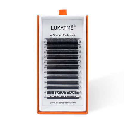 LUKATME 7D W Eyelashes Premade Textured Volume Beginners Eyelash Extension 7D Fans W Shape False Eyelashes