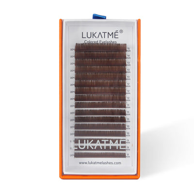 LUKATME Cílios Individuais Marrons 0,07mm Extensões de Cílios Clássicos Coloridos Cílios Postiços Marrons