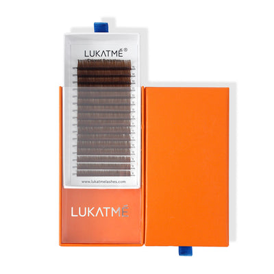 LUKATME Cílios Individuais Marrons 0,07mm Extensões de Cílios Clássicos Coloridos Cílios Postiços Marrons