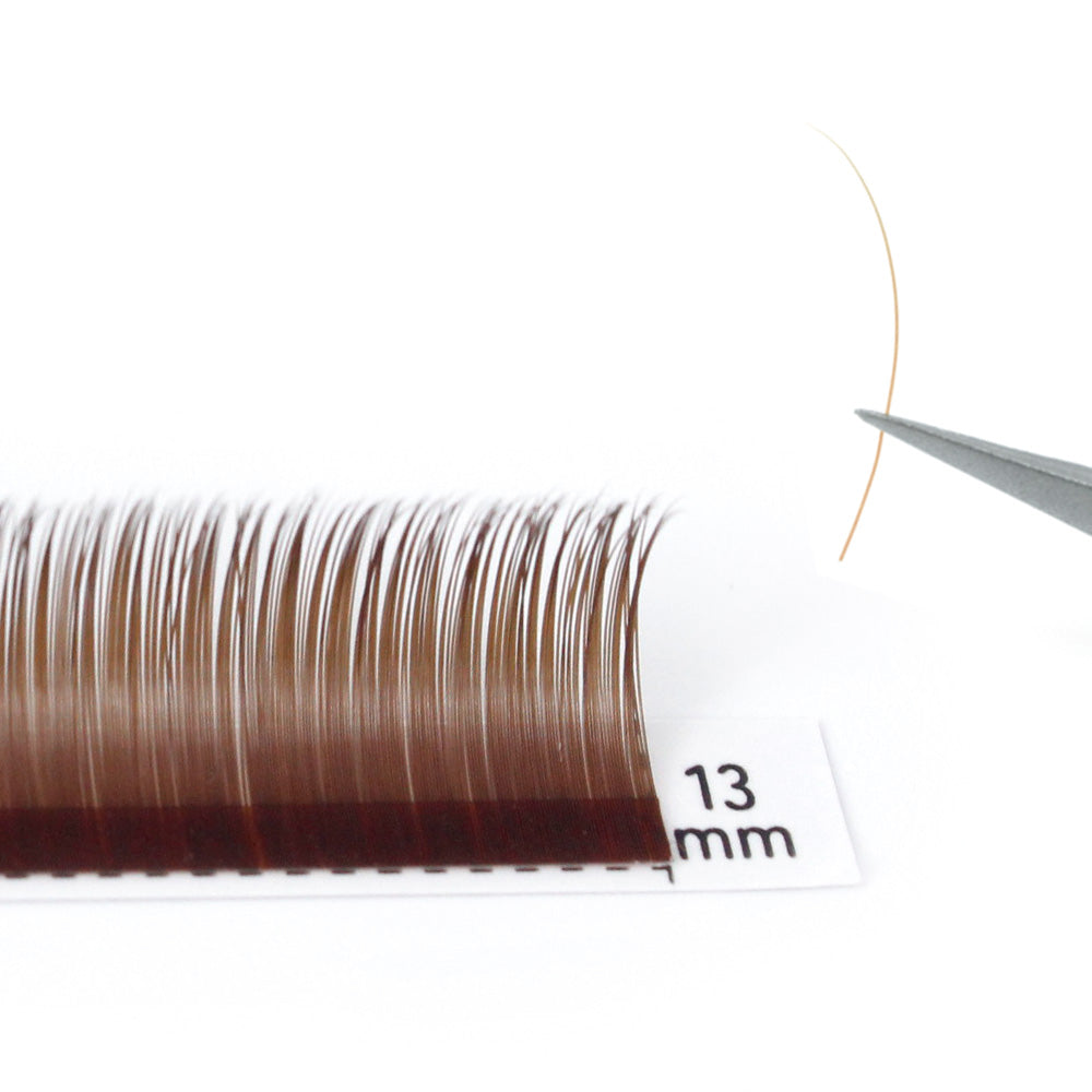 LUKATME Brown Individual Lashes 0.07mm Colored Classic Eyelash Extensions Brown False Eyelashes