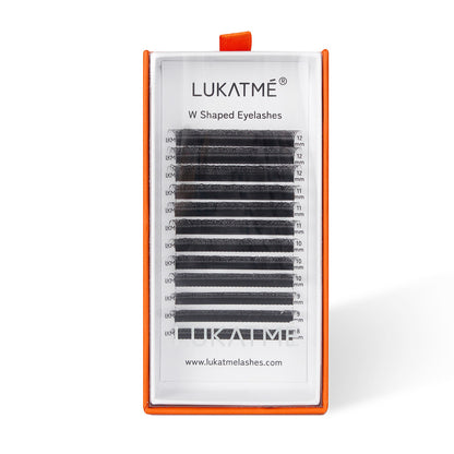 LUKATME W Shaped Eyelashes Double 3D W Premade Fans Lashes 0.07mm Fluffy Faux Eyelash Extensions