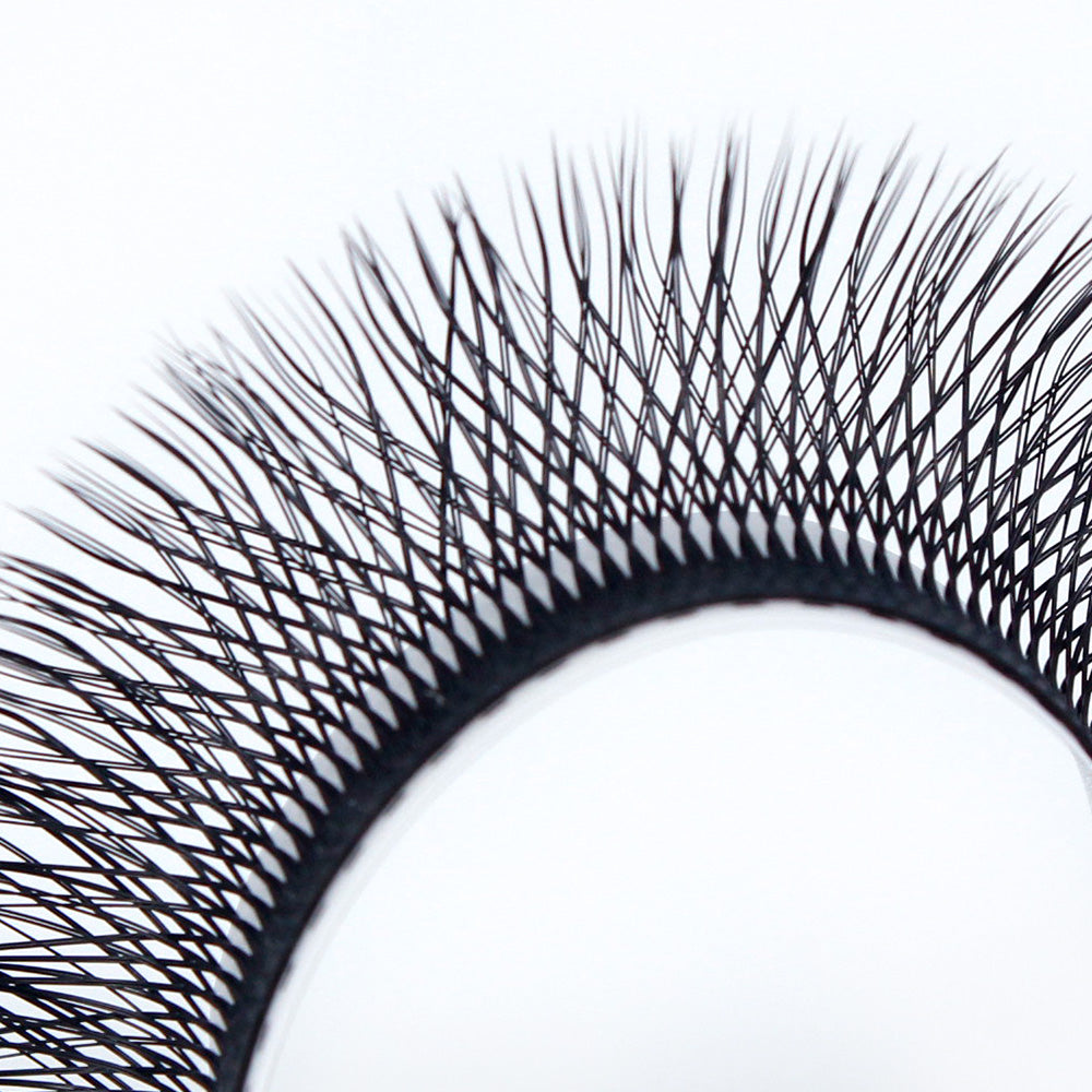 LUKATME W Shaped Eyelashes Double 3D W Premade Fans Lashes 0.07mm Fluffy Faux Eyelash Extensions