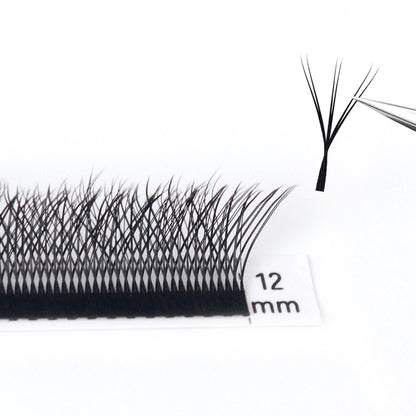 LUKATME W Shaped Eyelashes Double 3D W Premade Fans Lashes 0.07mm Fluffy Faux Eyelash Extensions