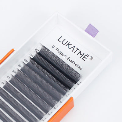 LUKATME U-3D Lash Extensions U Shape 3D False Eyelashes for Makeup Premade 3D Fans U Shaped Lashes