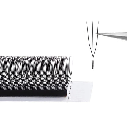 LUKATME U-3D Lash Extensions U Shape 3D False Eyelashes for Makeup Premade 3D Fans U Shaped Lashes