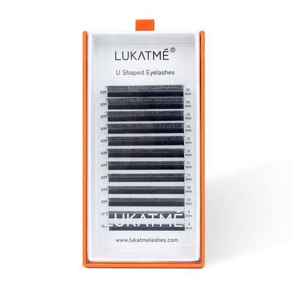 LUKATME U Shape 4D Lashes Ultra Soft Volume 4D Faning Eyelash Extensions Fluttery Faux Mink U-4D Eyelashes