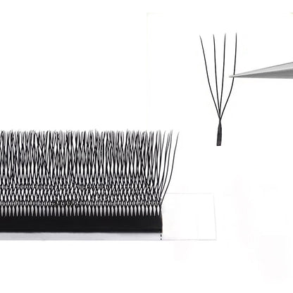 LUKATME U Shape 4D Lashes Ultra Soft Volume 4D Faning Eyelash Extensions Fluttery Faux Mink U-4D Eyelashes