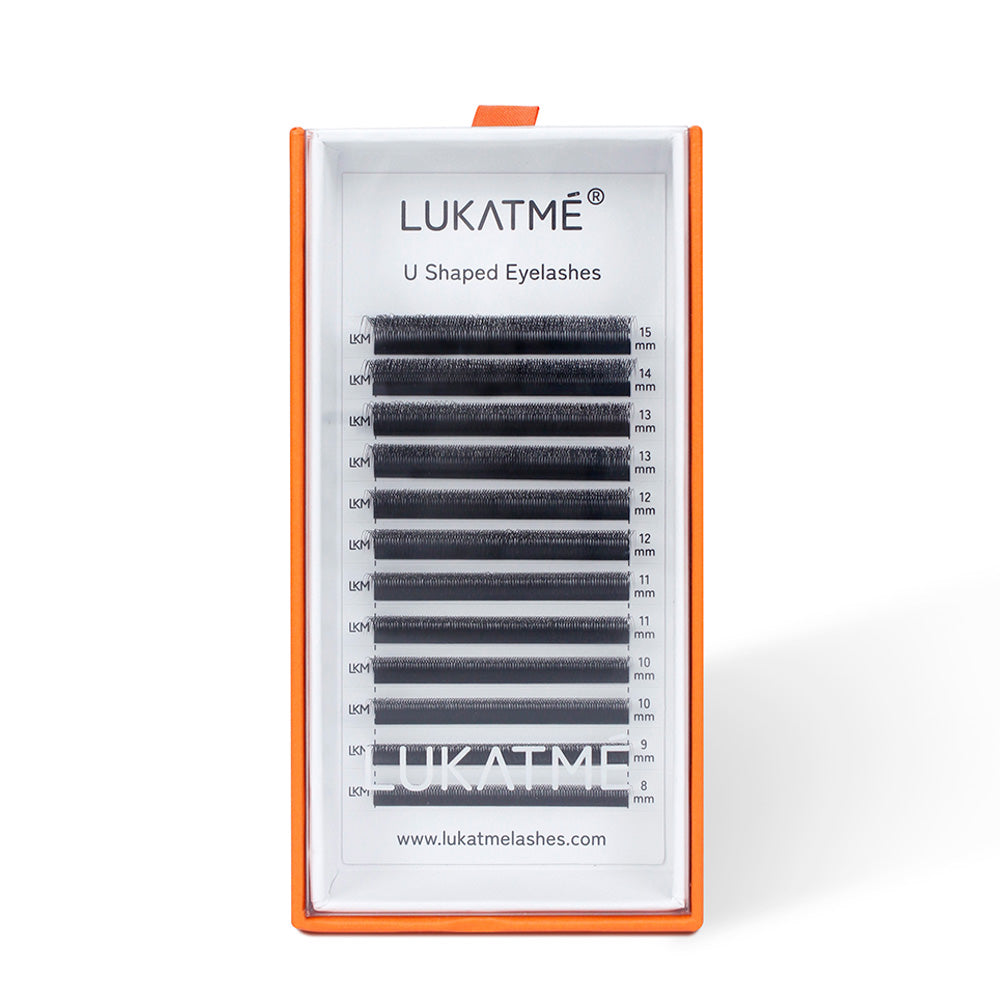 LUKATME U-5D Lash Extensions U Shape 5D False Eyelashes for Makeup Premade 5D Fans U Shaped Lashes