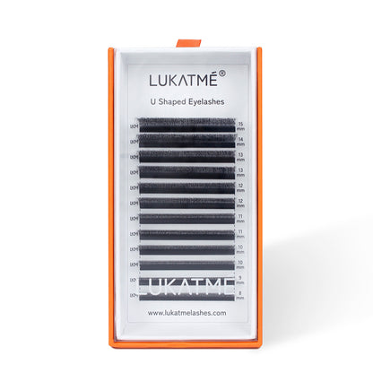 LUKATME U-5D Lash Extensions U Shape 5D False Eyelashes for Makeup Premade 5D Fans U Shaped Lashes