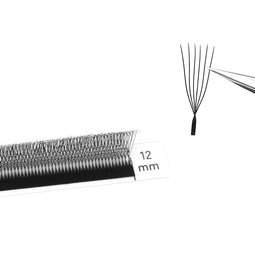 LUKATME U-6D Lash Extensions U Shape 6D False Eyelashes for Makeup Premade 6D Fans U Shaped Lashes