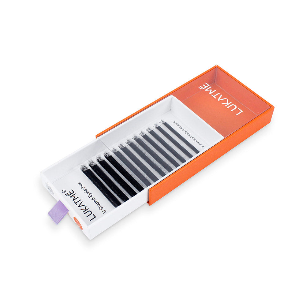 LUKATME U-6D Lash Extensions U Shape 6D False Eyelashes for Makeup Premade 6D Fans U Shaped Lashes