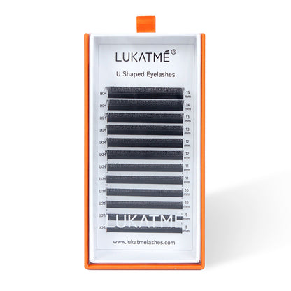LUKATME U-shaped YY Eyelash Extension Premade Fans Fluffy U Shape Lashes Lightweight Bloom U False Eyelashes