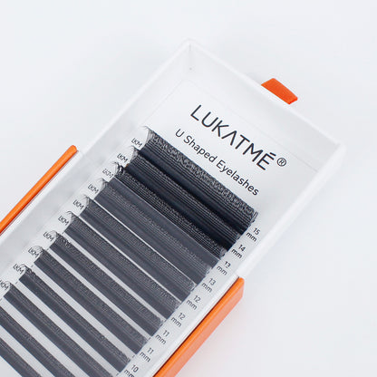 LUKATME U-shaped YY Eyelash Extension Premade Fans Fluffy U Shape Lashes Lightweight Bloom U False Eyelashes