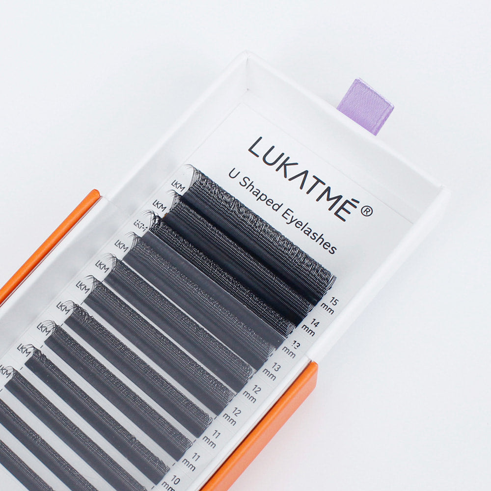 LUKATME U-shaped YY Eyelash Extension Premade Fans Fluffy U Shape Lashes Lightweight Bloom U False Eyelashes