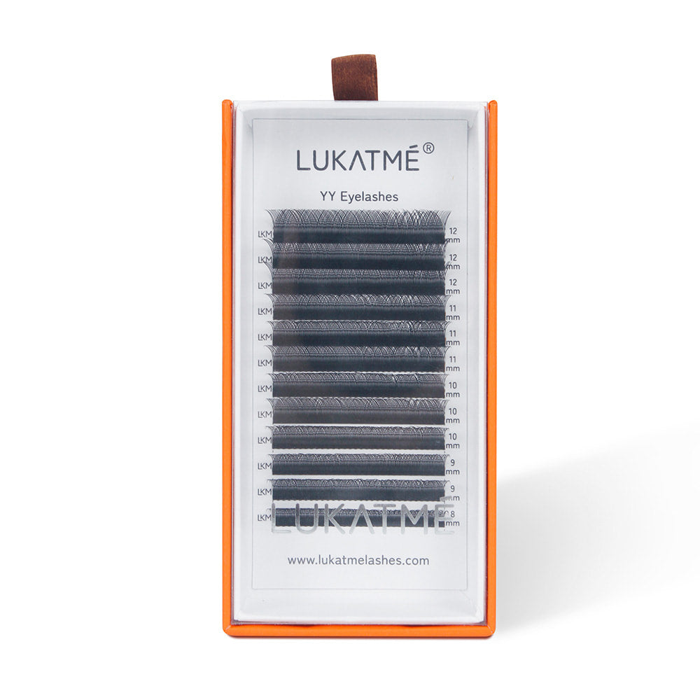 LUKATME YY Eyelash Extensions Premade Fans Two Tips Y Shape False Eyelashes